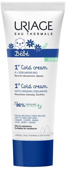 Изображение Uriage Bebe 1st Cold Cream ultraodywczy Krem ochronny do twarzy i ciaa dziecka 75ml