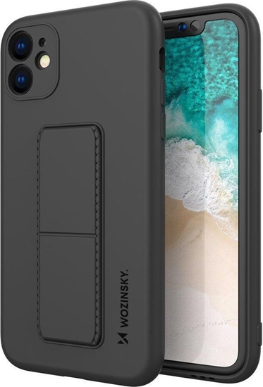 Picture of Wozinsky Wozinsky Kickstand Case elastyczne silikonowe etui z podstawk Xiaomi Redmi 10X 4G / Xiaomi Redmi Note 9 czarny