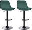 Picture of Zestaw 2 krzese barowych DUBROVNIK Welur Obrotowy Szmaragdowy