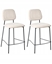 Attēls no Zestaw 2 krzese barowych DUETTE Welur Jasnobeowy