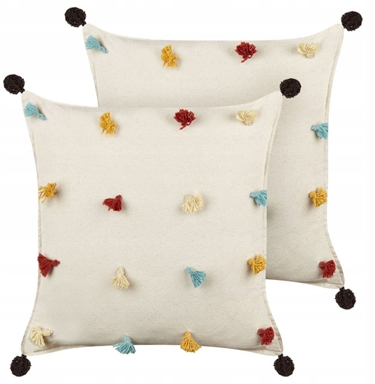 Picture of Zestaw 2 poduszek Tuftowany Bawena Jasnobeowy FUSSEL