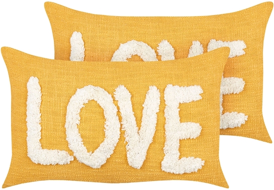 Picture of Zestaw 2 poduszek Tuftowany Bawena óty LOVE