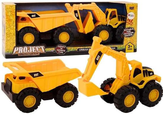 Picture of Zestaw Maszyn Budowlanych Koparka Wywrotka Ruchome óty