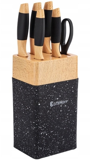 Picture of ZESTAW NOY KUCHENNYCH W STOJAKU Z OSTRZAK E-6267