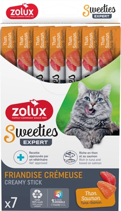 Picture of ZOLUX Przysmak kremowy dla kota SWEETIES z tuczykiem i ososiem 14g x7
