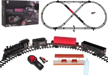 Изображение 1DEA.me Zdalnie sterowana Retro Kolejka z Funkcj Dymu dla dzieci 5+ Interaktywne efekty + Pilot 2,4 GHz + Akcesoria