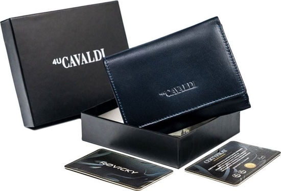 Изображение 4U Cavaldi May, poziomy portfel damski ze skóry naturalnej z ochron RFID Cavaldi