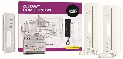 Picture of 6025/402 URMET Zestaw domofonowy z dwoma przyciskami wywoania, podtynkowy