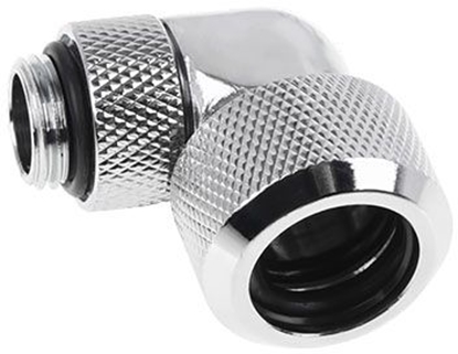 Attēls no Alphacool Adapter ktowy 90°, obrotowy, 1/4" - 16mm, chrom (17394)