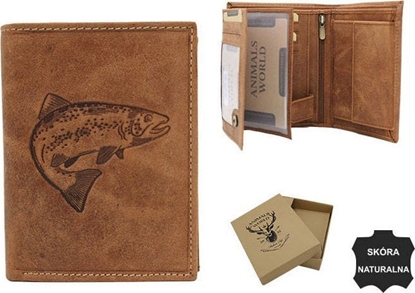 Picture of Always Wild Duy, Pionowy Portfel Mski Ze Skóry Naturalnej