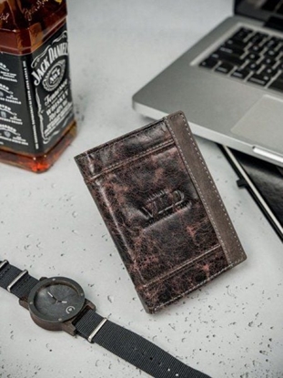 Picture of Always Wild Pionowy portfel ze schowkiem na suwak, skóra naturalna Always Wild