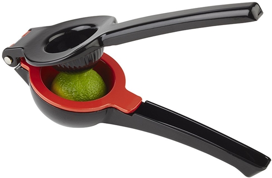 Picture of APS Limetten- und Zitronenpresse, schwarz/rot aus Aluminium-Druckguss, Maße: (B)70 x (T)210 x (H)50 mm - 1 Stück (93214)