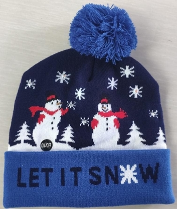 Attēls no Apte WITECZNA CZAPKA z POMPONEM Bawanki Podwietlenie LED RGB BQ52L