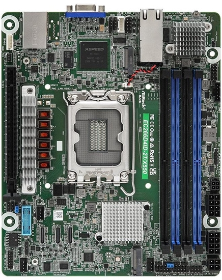 Picture of ASRock Mainboard EC266D4ID-2T/X550 mini-ITX Sockel 1700 DDR5-only Single