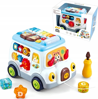 Picture of Autko sensoryczne edukacyjne z pianinkiem dla dzieci