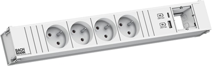 Attēls no Bachmann CONI 4xUTE 1xUSB A/C 22W 1xCM 0.2m GST18 RAL9010