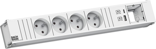 Picture of Bachmann CONI 4xUTE 1xUSB A/C 22W 1xCM 0.2m GST18 RAL9010