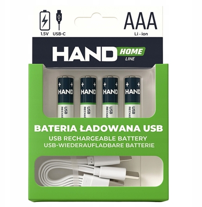 Picture of Bateria adowana akumulatorek USB-C 750mWh 500mAh 4xAAA