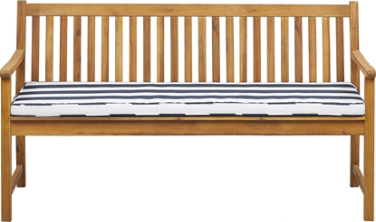 Изображение Beliani awka ogrodowa z certyfikowanego drewna 160 cm niebieska poduszka VIVARA