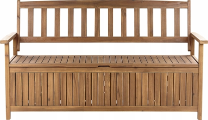 Изображение Beliani awka ogrodowa ze schowkiem 160 cm drewniana jasna SOVANA