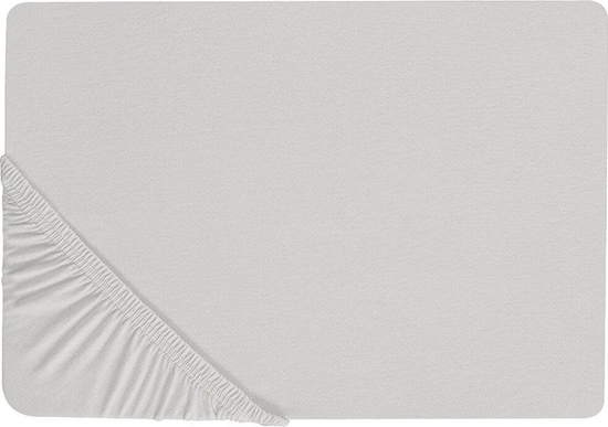 Изображение Beliani Baweniane przecierado z gumk 140 x 200 cm jasnoszare JANBU