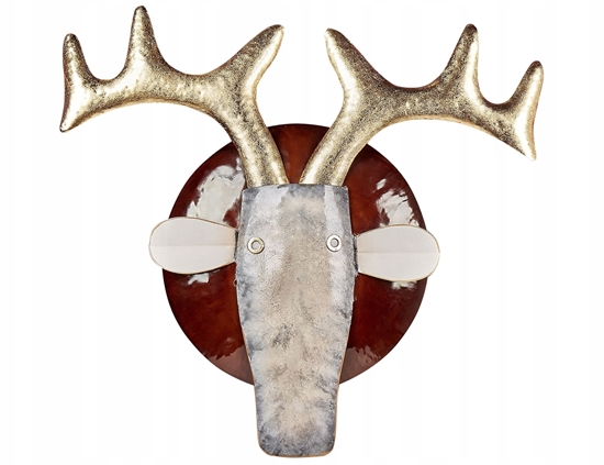 Изображение Beliani Dekoracja cienna Byk FLUORINE Metal Kolorowy 54 cm