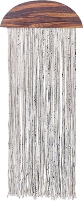 Изображение Beliani Dekoracja cienna ciemne drewno z biaym ZIKIRIA