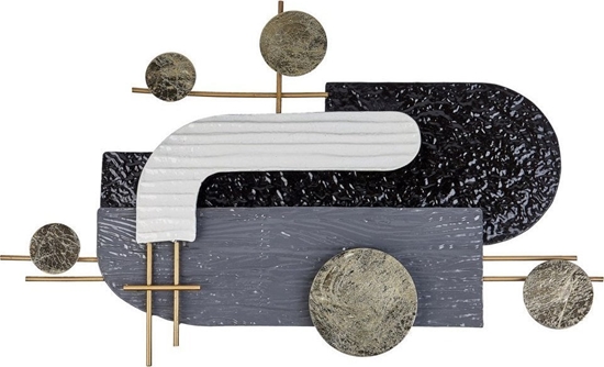 Изображение Beliani Dekoracja cienna czarno-zota LUTETIUM