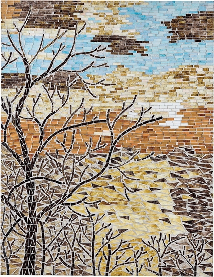 Изображение Beliani Dekoracja cienna mozaika wielokolorowa TAMIANG