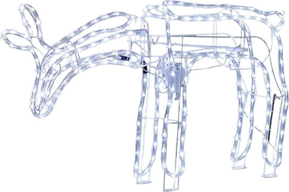 Изображение Beliani Dekoracja ogrodowa LED ruchoma sarna 53 cm biaa KRISTNES