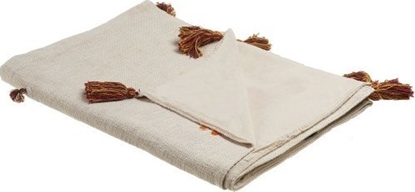 Picture of Beliani Koc baweniany w lamy 130 x 180 cm beowo-pomaraczowy KHANDWA!