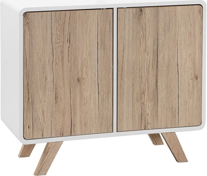 Изображение Beliani Komoda jasne drewno z biaym MILO