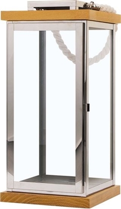 Picture of Beliani Lampion szklany srebrny BORNEO