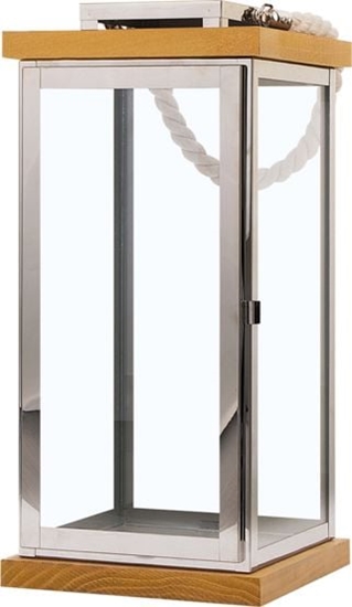 Picture of Beliani Lampion szklany srebrny BORNEO