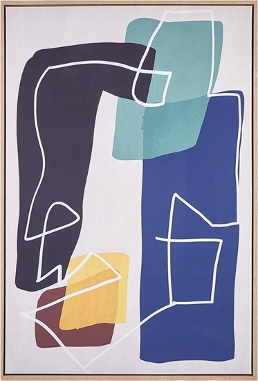 Picture of Beliani Obraz na pótnie w ramie abstrakcyjny 63 x 93 cm wielokolorowy FRISA