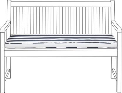Изображение Beliani Poduszka na awk ogrodow 112 x 54 cm niebiesko-biaa VIVARA