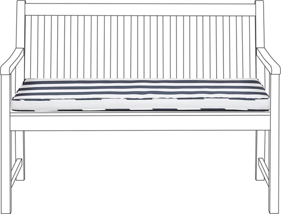 Изображение Beliani Poduszka na awk ogrodow 112 x 54 cm niebiesko-biaa VIVARA
