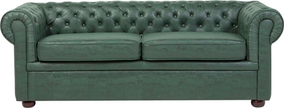 Изображение Beliani Sofa 3-osobowa zielona CHESTERFIELD