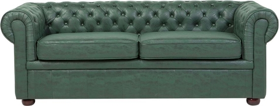 Изображение Beliani Sofa 3-osobowa zielona CHESTERFIELD
