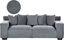 Attēls no Beliani Sofa 3-osobowa sztruksowa ciemnoszara VISKAN