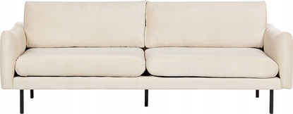 Изображение Beliani Sofa 3-osobowa welurowa jasnobeowa VINTERBRO