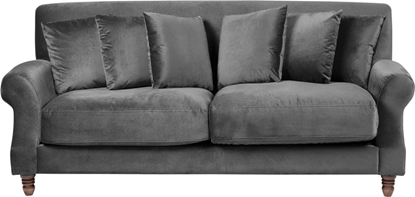 Изображение Beliani Sofa 3-osobowa welurowa szara EIKE
