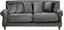 Attēls no Beliani Sofa 3-osobowa welurowa szara EIKE