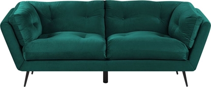 Изображение Beliani Sofa 3-osobowa welurowa zielona LENVIK