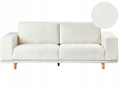 Изображение Beliani Sofa boucle 3-osobowa zamana biel NIVALA