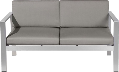 Изображение Beliani Sofa ogrodowa 2-osobowa ciemnoszara SALERNO