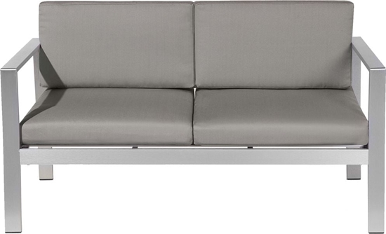 Изображение Beliani Sofa ogrodowa 2-osobowa ciemnoszara SALERNO
