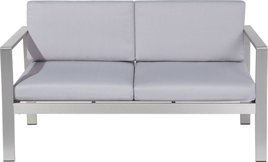 Изображение Beliani Sofa ogrodowa 2-osobowa jasnoszara SALERNO
