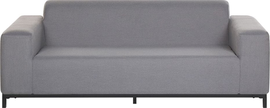 Изображение Beliani Sofa ogrodowa szara z czarnym ROVIGO