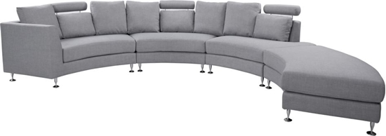 Изображение Beliani Sofa póokrga 7-osobowa moduowa jasnoszara ROTUNDE